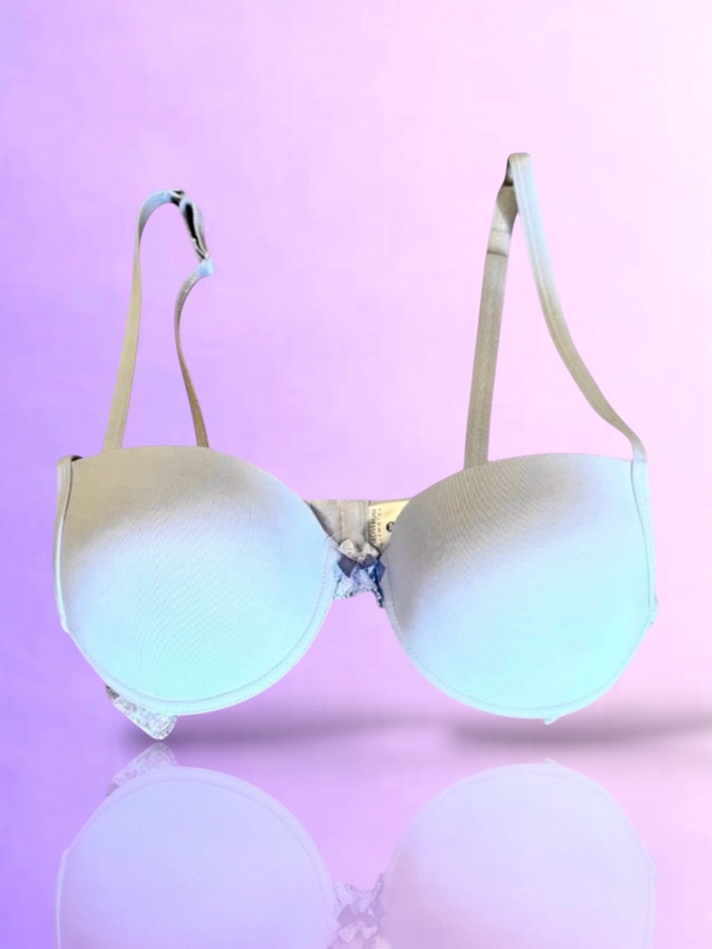 💞Nordstrom Intimates Underwire Padded Push Up Bra Lace Accent • Light Lavender •